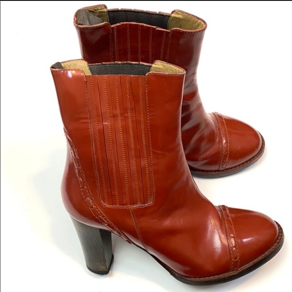 Chloe Boots Patent Leather Heeled Size 38